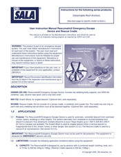 Dbi Sala Rescumatic SD-100 User Instruction Manual