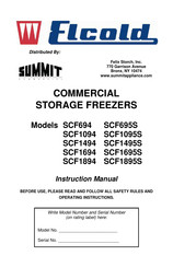Elcold Summit SCF694 Instruction Manual