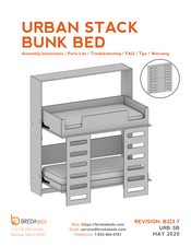 BREDABEDS URBAN STACK URB-SB Assembly Instructions Manual