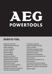 AEG BHBS18-75BL Instruction Manual