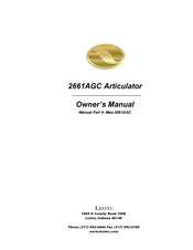 Lastec Articulator 2661AGC Owner's Manual