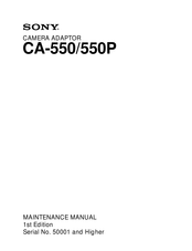 Sony CA-550P Maintenance Manual