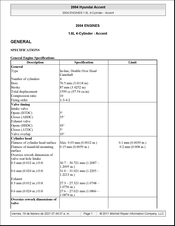 Hyundai 2004 Accent Manual