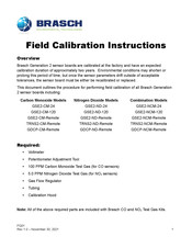 Brasch GSE2-CM-24 Calibration Instructions