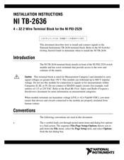 National Instruments NI TB-2636 Installation Instructions Manual