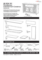 Home Styles Ponderosa 88 5534 101 Manual