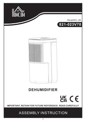 HOMCOM 821-023V70WT Assembly Instruction Manual