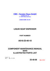 CBS A616-23-40-10 Component Maintenance Manual