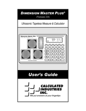 Calculated Industries Dimension Master Plus User Manual
