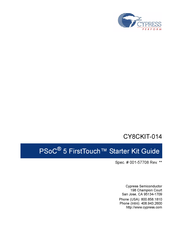 Cypress PSoC 5 FIRSTTOUCH CY8CKIT-014 Manual