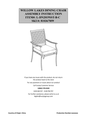 Sunjoy 810367859 Assembly Instructions Manual