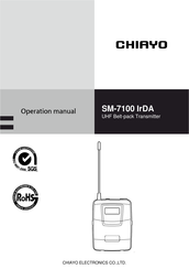Chiayo SM-7100 IrDA Operation Manual