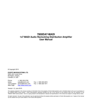 evertz 7800DA7-MADI User Manual