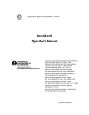Particle Measuring Systems HandiLaz Operator's Manual