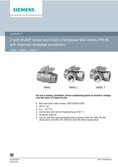Siemens VBI60.32-13L Manual