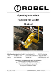 ROBEL 22.38/02 Operating Instructions Manual