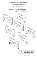 SMART desks FAD-MT Assembly Instructions Manual