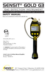 Sensit GOLD G3 Safety Manual