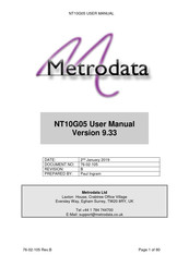 Metrodata NT10G05 User Manual