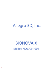 Allegro BIONOVA X NOVAX-1001 User Manual