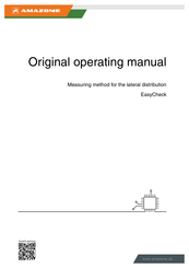 Amazone EasyCheck Original Operating Manual