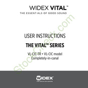Widex VITAL Series User Instructions