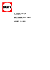 Braun Oral-B Plak Control Ultra D 9545 Z Manual