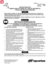 Ingersoll-Rand 500P-EU Instructions Manual