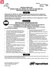 Ingersoll-Rand 700P-EU Instructions Manual