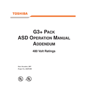 Toshiba G3 Plus Pack Operation Manual Addendum
