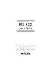 Tascam PCI-822 User Manual