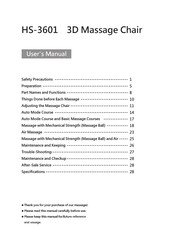 Osaki HS-3601 User Manual