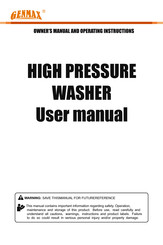 GENMAX GPW3200-A Owner's Manual And Operating Instructions