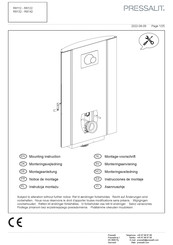 Pressalit R8112000 Mounting Instruction