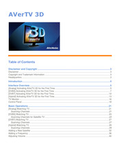 Avermedia AVerTV 3D Manual