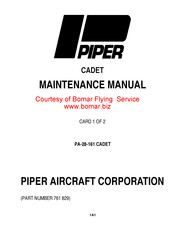 Piper Aircraft Corporation PA-28-161 CADET Maintenance Manual