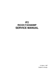 Ricoh FAX680MP Service Manual