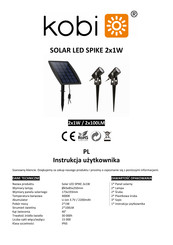 kobi SOLAR LED SPIKE 2x1W User Manual