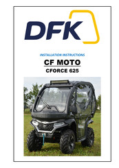 DFK CF MOTO CFORCE 625 Installation Instructions Manual