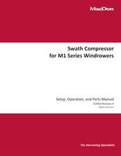 MacDon Swath Compressor Operation And Parts Manual