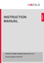 Häfele HSB-0621FS Instruction Manual