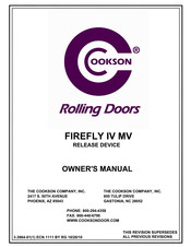 Cookson Firefly IV MV Owner's Manual