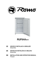 Romo RUF64A++ Installation And Operation Manual