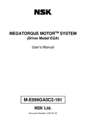 NSK MEGATORQUE MOTOR Series User Manual