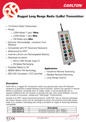 RF SOLUTIONS CARLTON-9T16 Manual