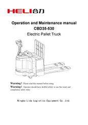 HELI CBD35-530 Operation And Maintenance Manual