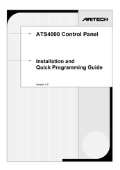 Aritech ATS4000 Quick Programming Manual
