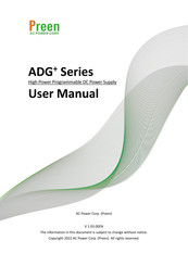 Preen ADG-PLUS-320-156 User Manual