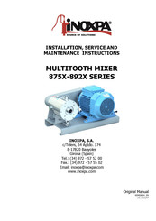 INOXPA 892 Series Installation, Service And Maintenance Instructions