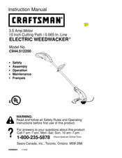 Craftsman ELECTRIC WEEDWACKER C944.512200 Instruction Manual